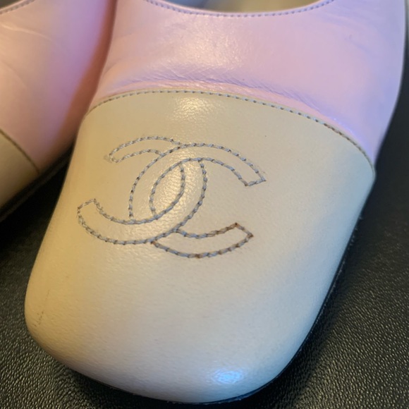 Chanel 60s 70s Two-Tone Slingbacks 6.5 N Pink - Picture 2 of 16
